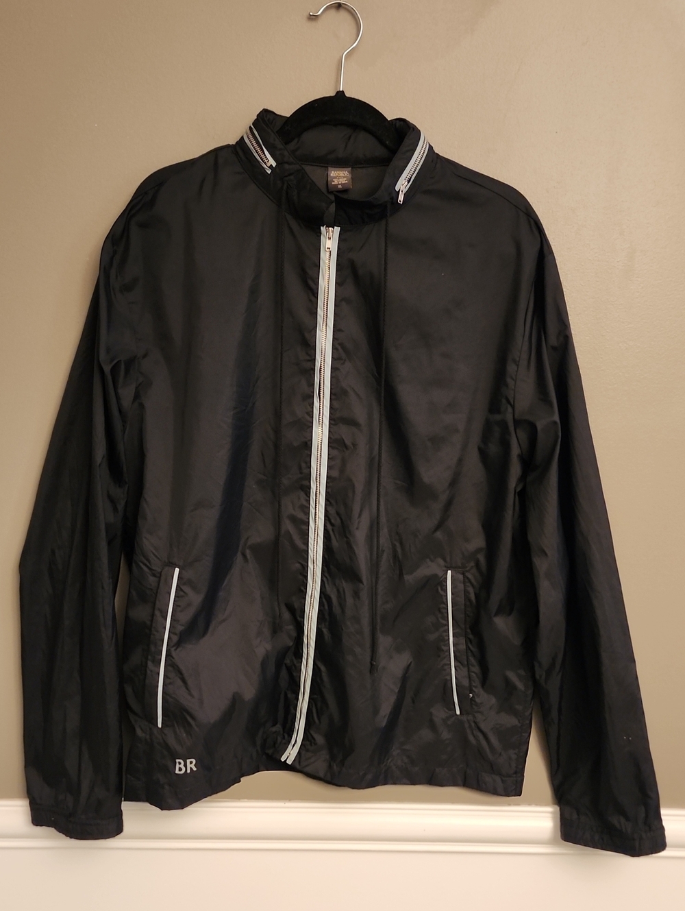 Banana Republic Black Lightweight Zip-Front Jacket